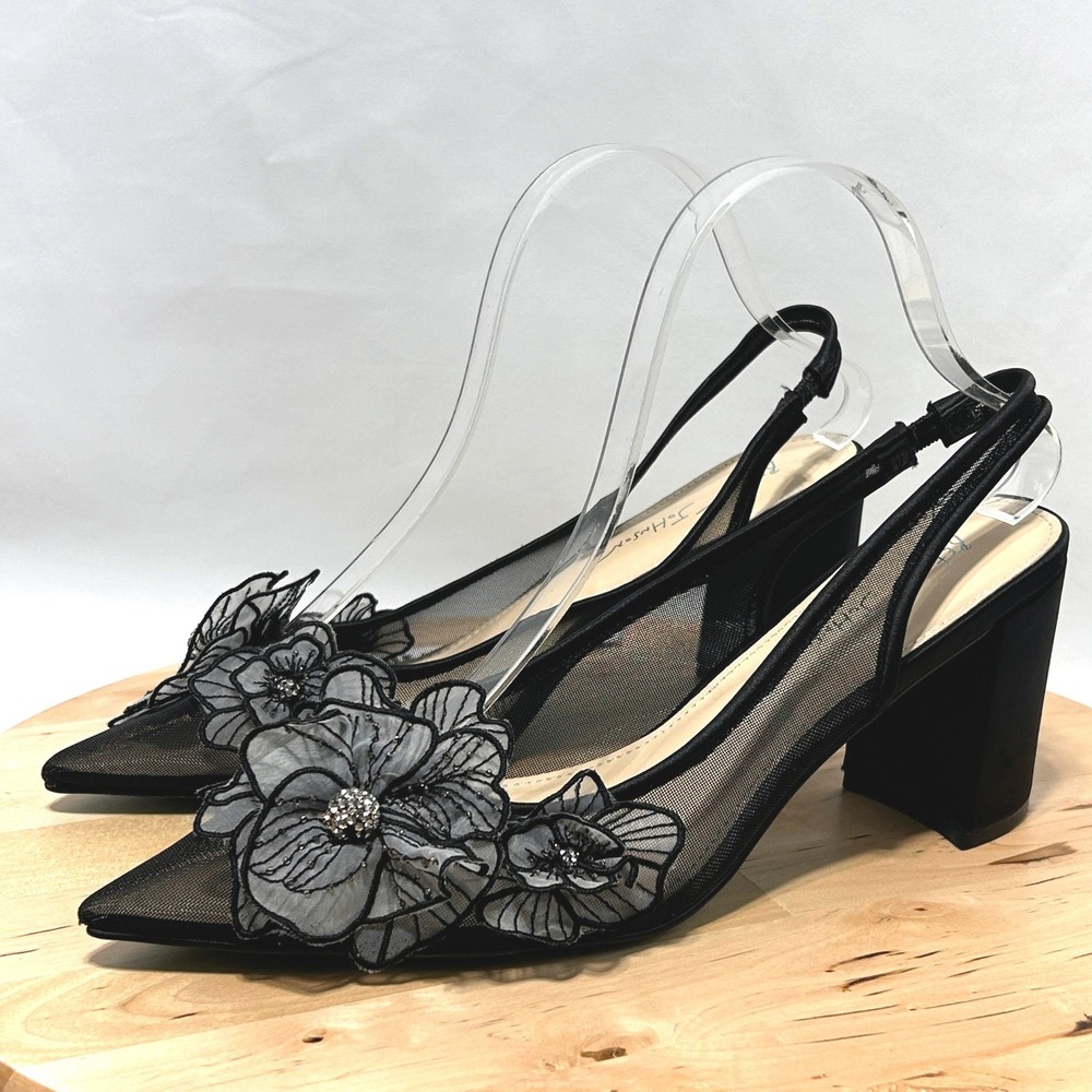 Betsey Johnson Women's Black Petra Slingback Pointed Toe Pump - Size 10M - Picture 7 of 12
